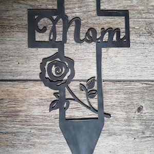 memorial for mom dxf file for cnc plasma, cross cnc plasma cut file for plasma cutting, memorial stake plasma dxf file for plasma cutter