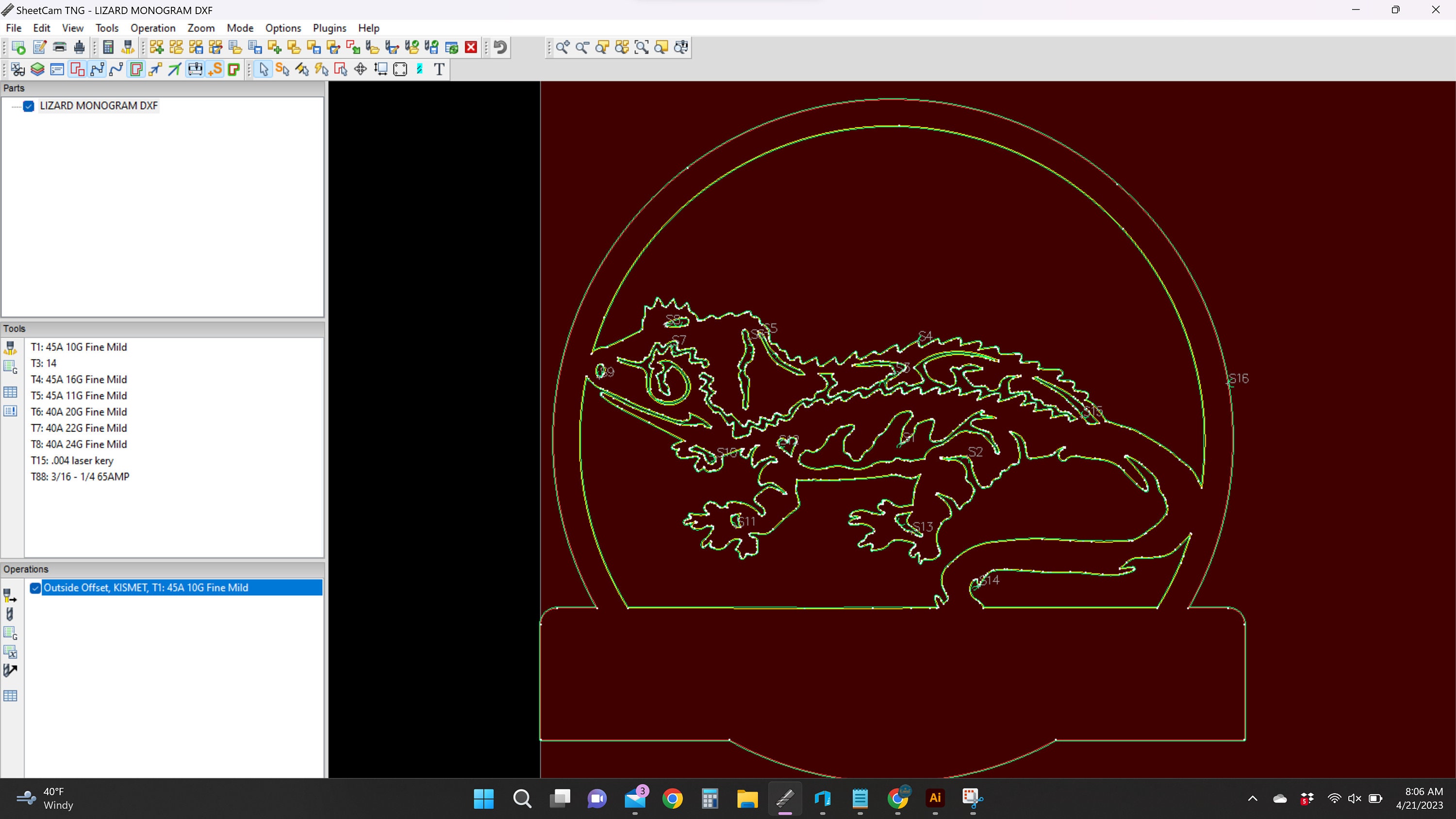 Lizard Dxf File Monogram Lizard Dxf File for Cnc Plasma, Reptile, SVG Files, Kismet Cut ...