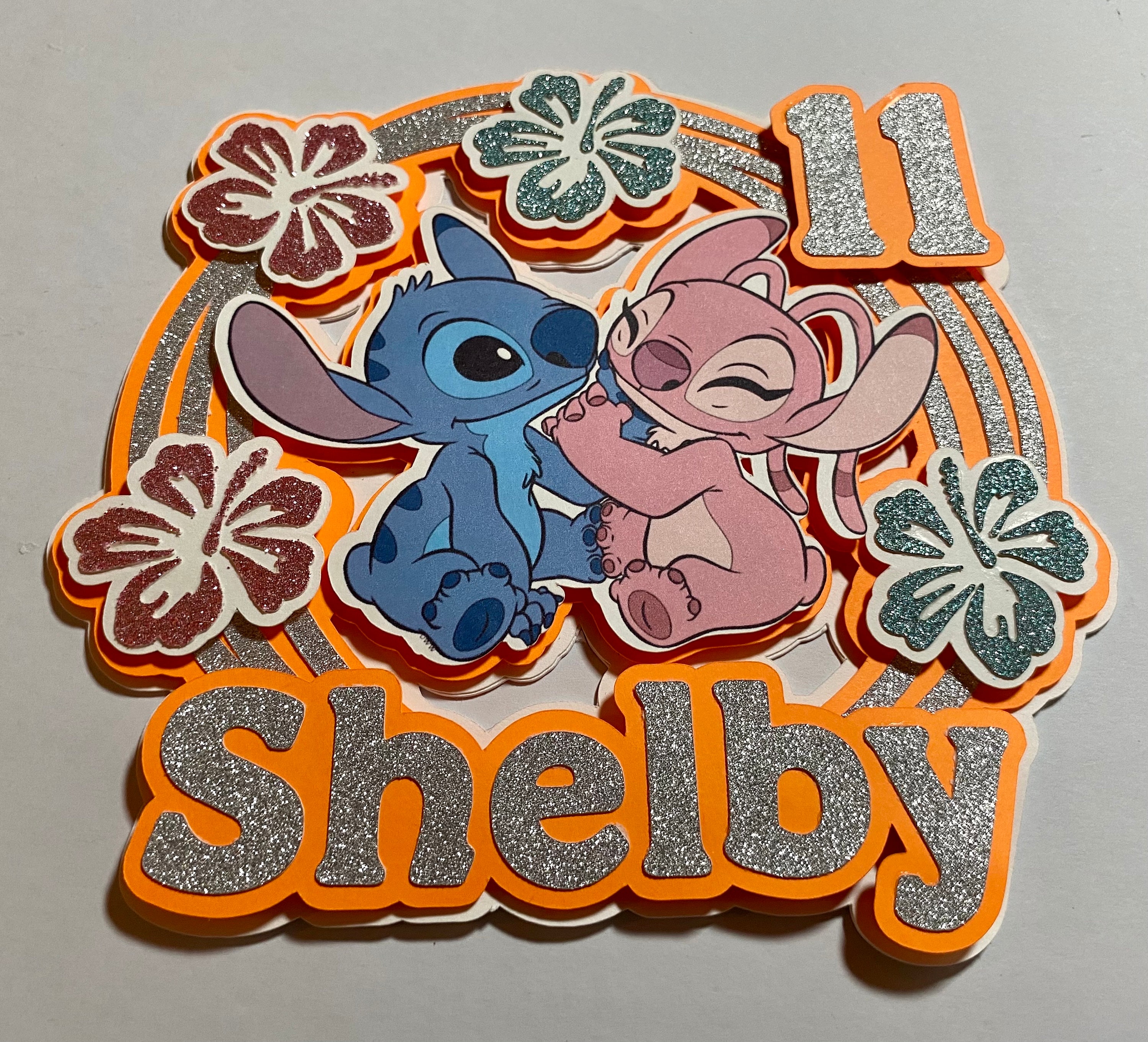 Cakecery Lilo Stich Edible Cake Topper Image Personalized Birthday Sheet  Party Decoration Round