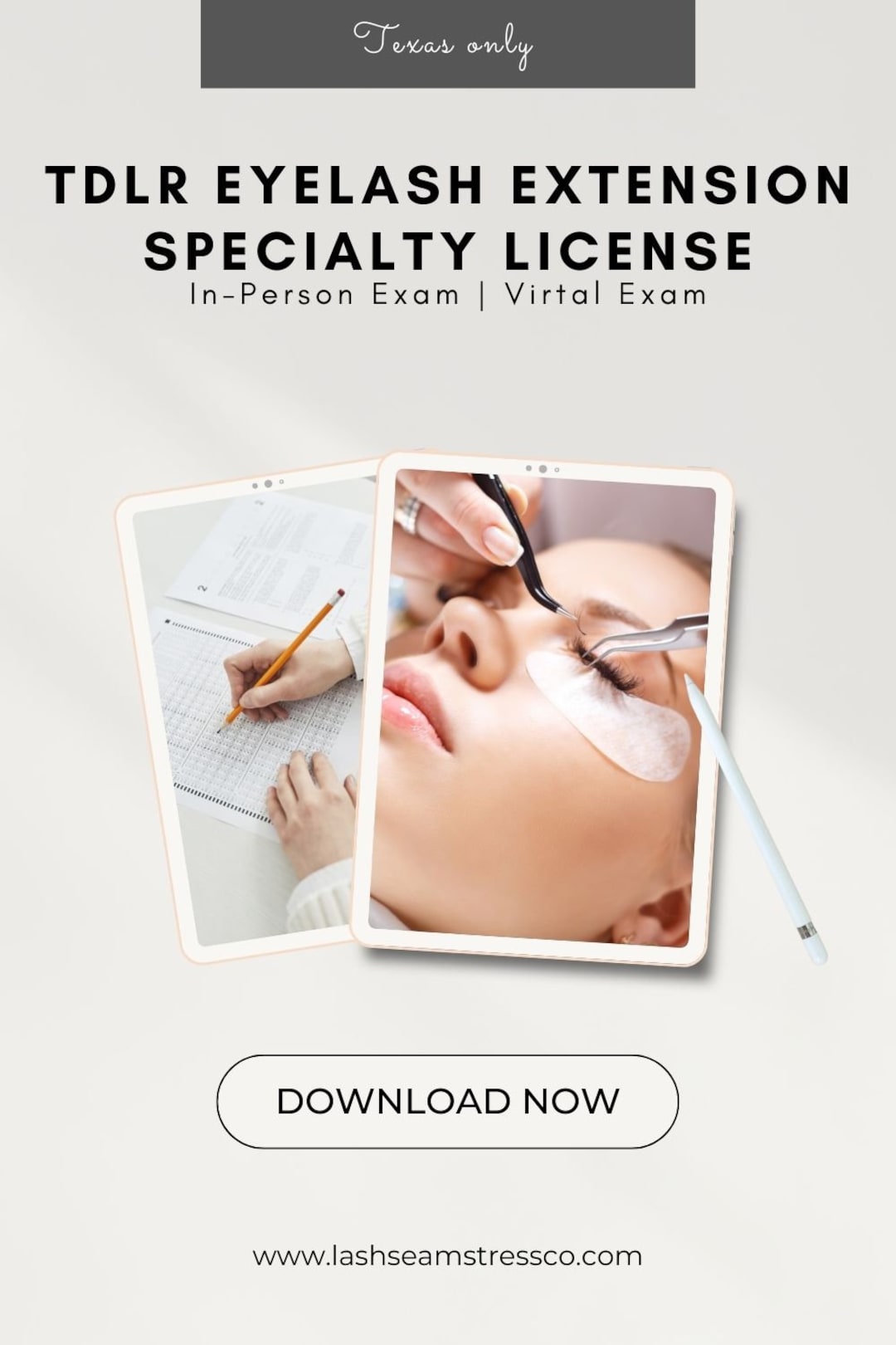 PASS Lash Ext Written Exam TX ONLY Etsy