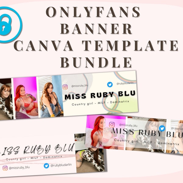 OnlyFans Banner templates | Bundle Of Three Templates | Digital Canva Template | Custom Social Media Banner