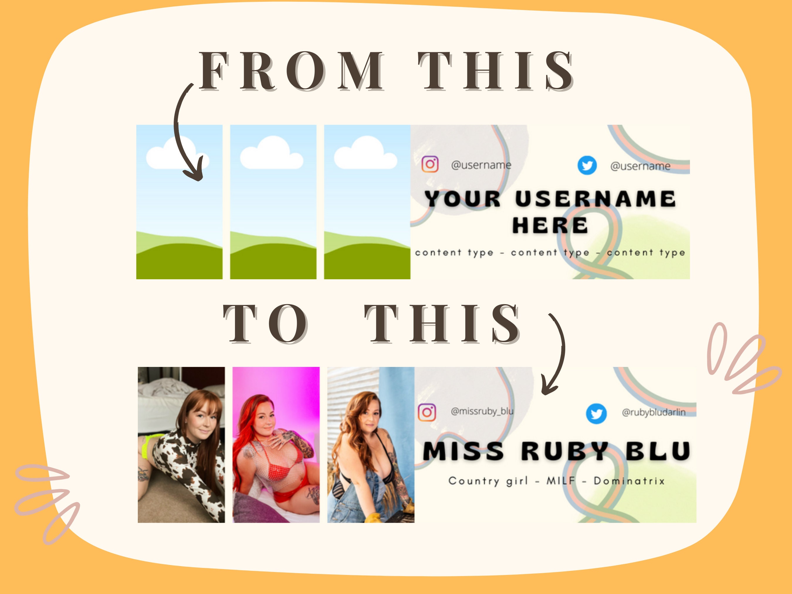 Onlyfans Banner Template Digital Canva Template Custom Etsy UK