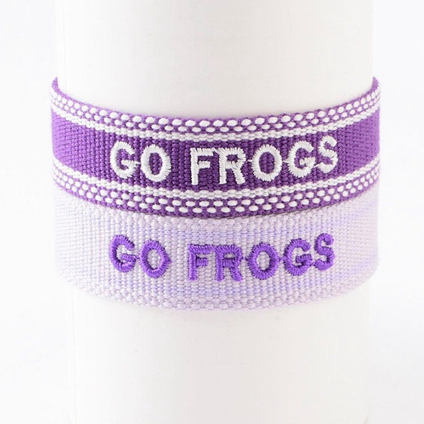 Texas Christian University GO FROGS Woven Bracelet