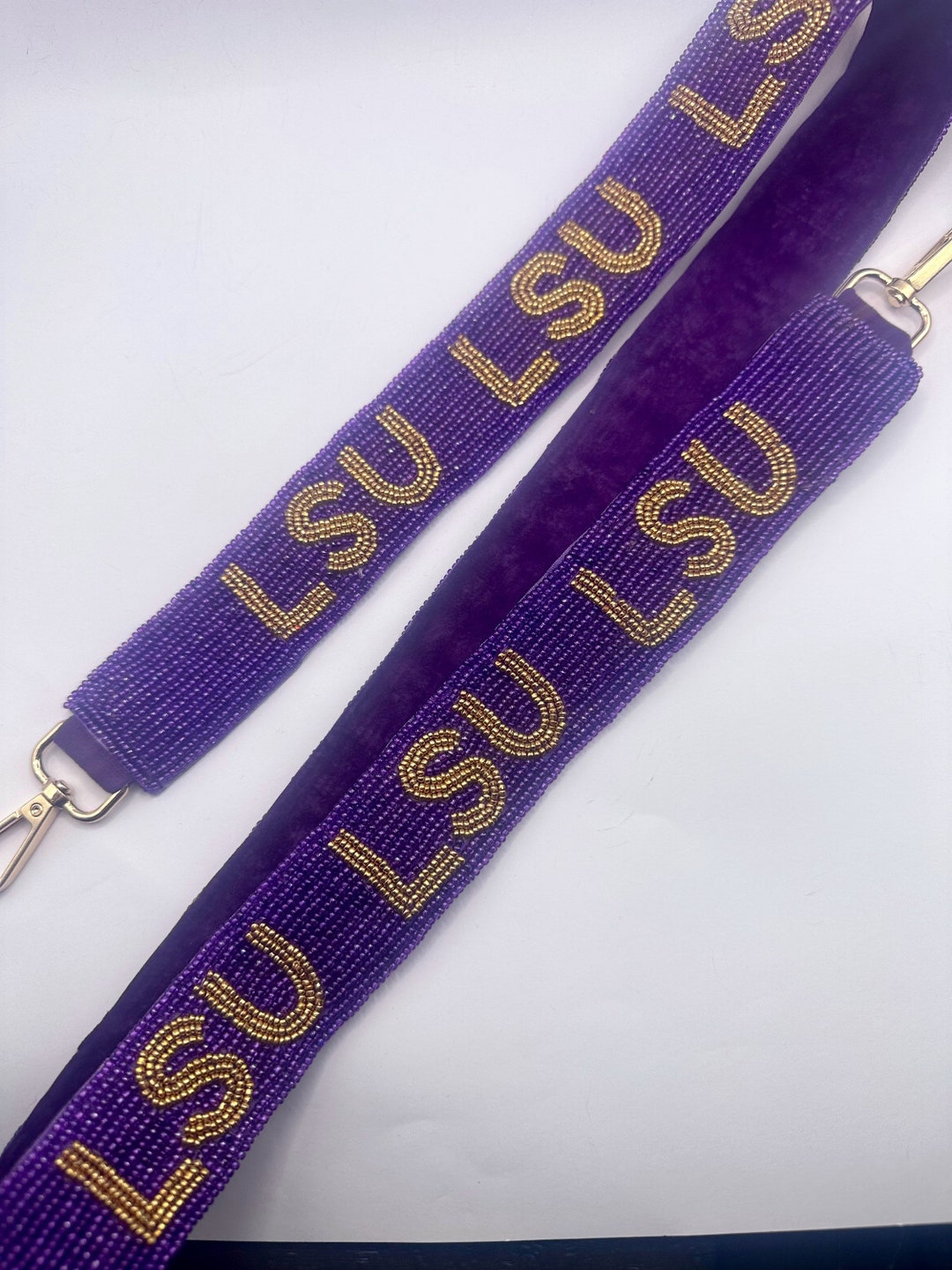 Louisiana State University LSU Beaded Purse Strap Etsy