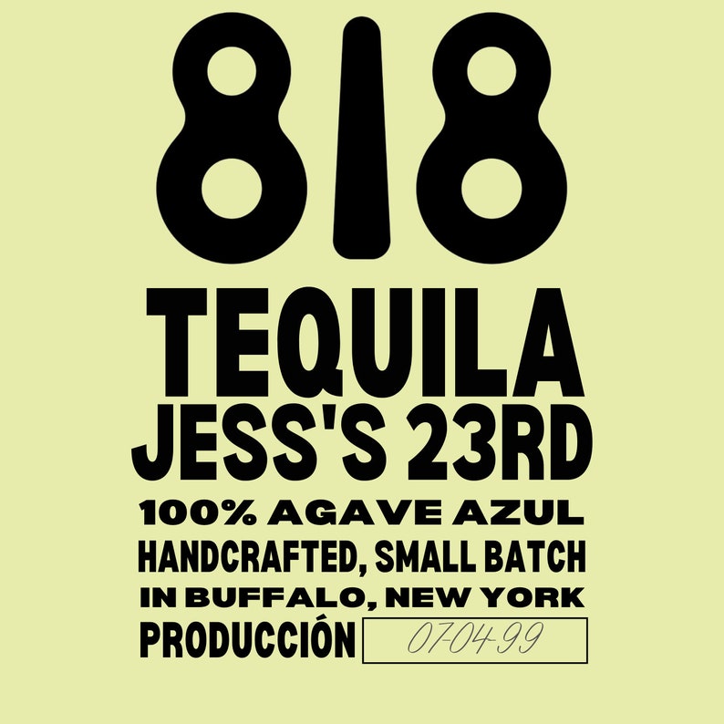 Personalized Tequila Bottle Labels 818 All Sizes Blanco - Etsy