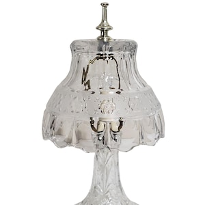 Vintage Crystal Lamp Cut Glass Buffet Parlor Accent Table Lamp 12" - 14" Tall