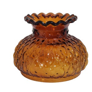 Amber Diamond Quilt Glass Shade - Etsy
