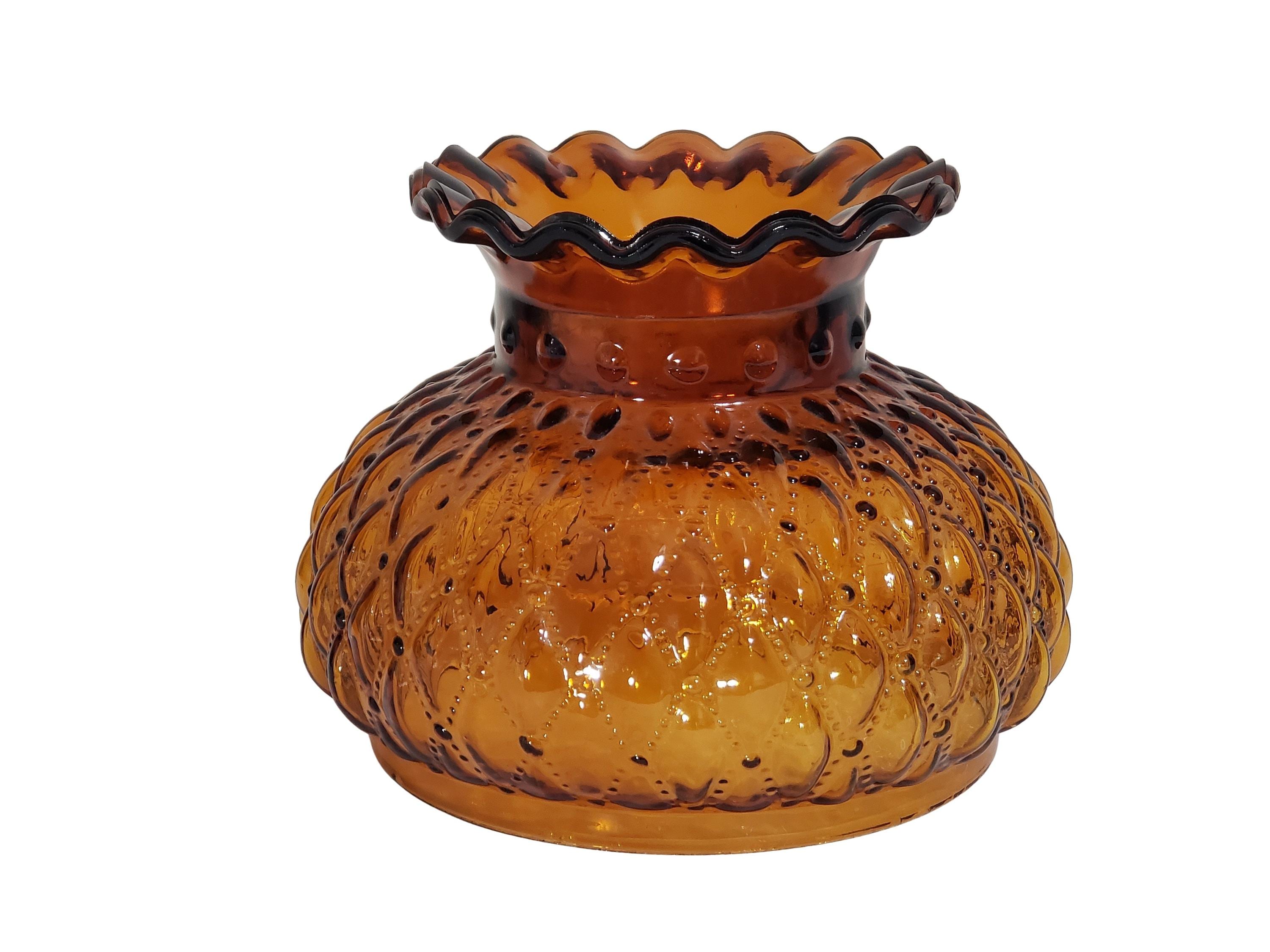 Amber Diamond Quilt Glass Shade - Etsy