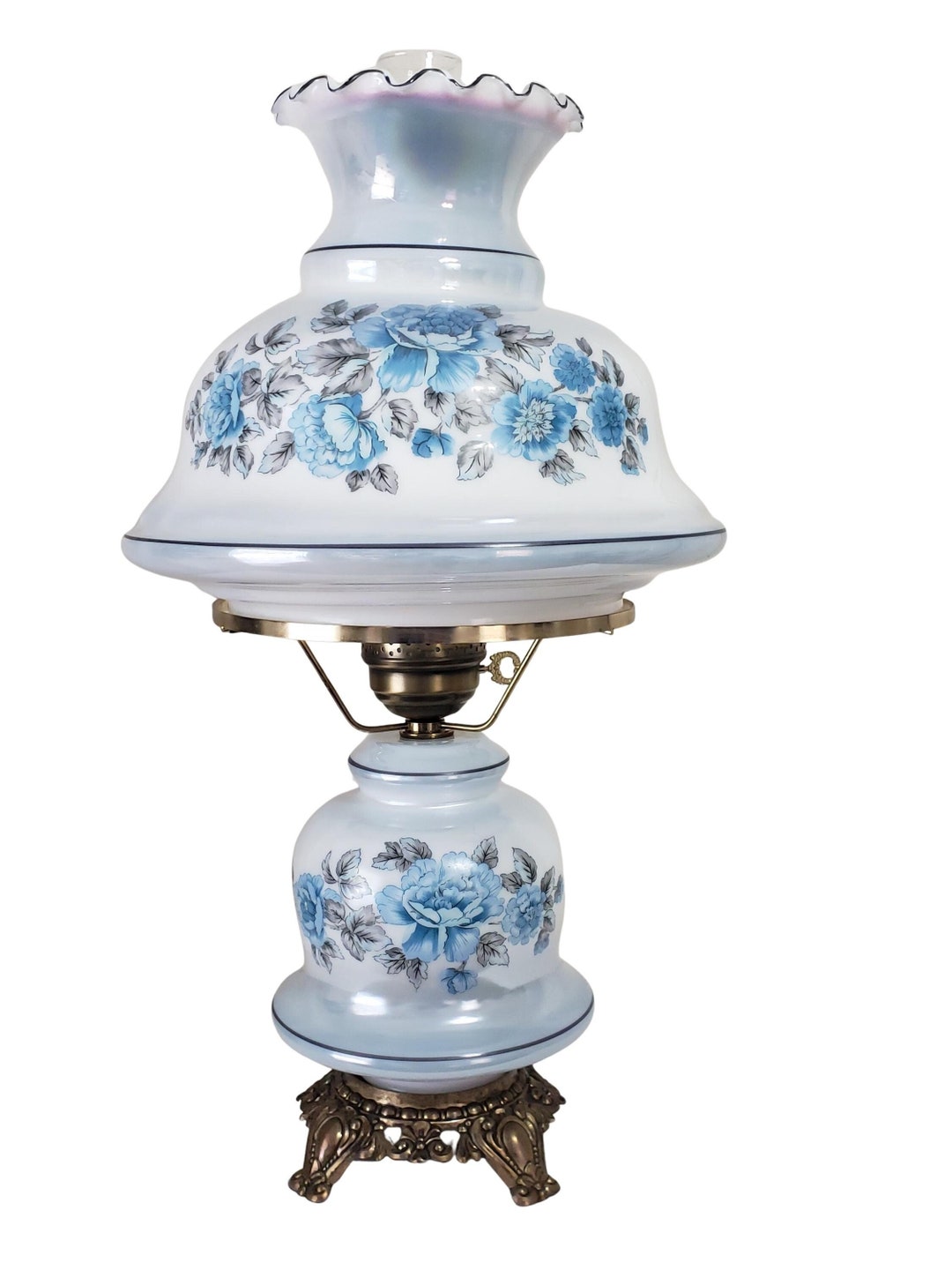 Vintage Floral Vintage Hurricane Lamps