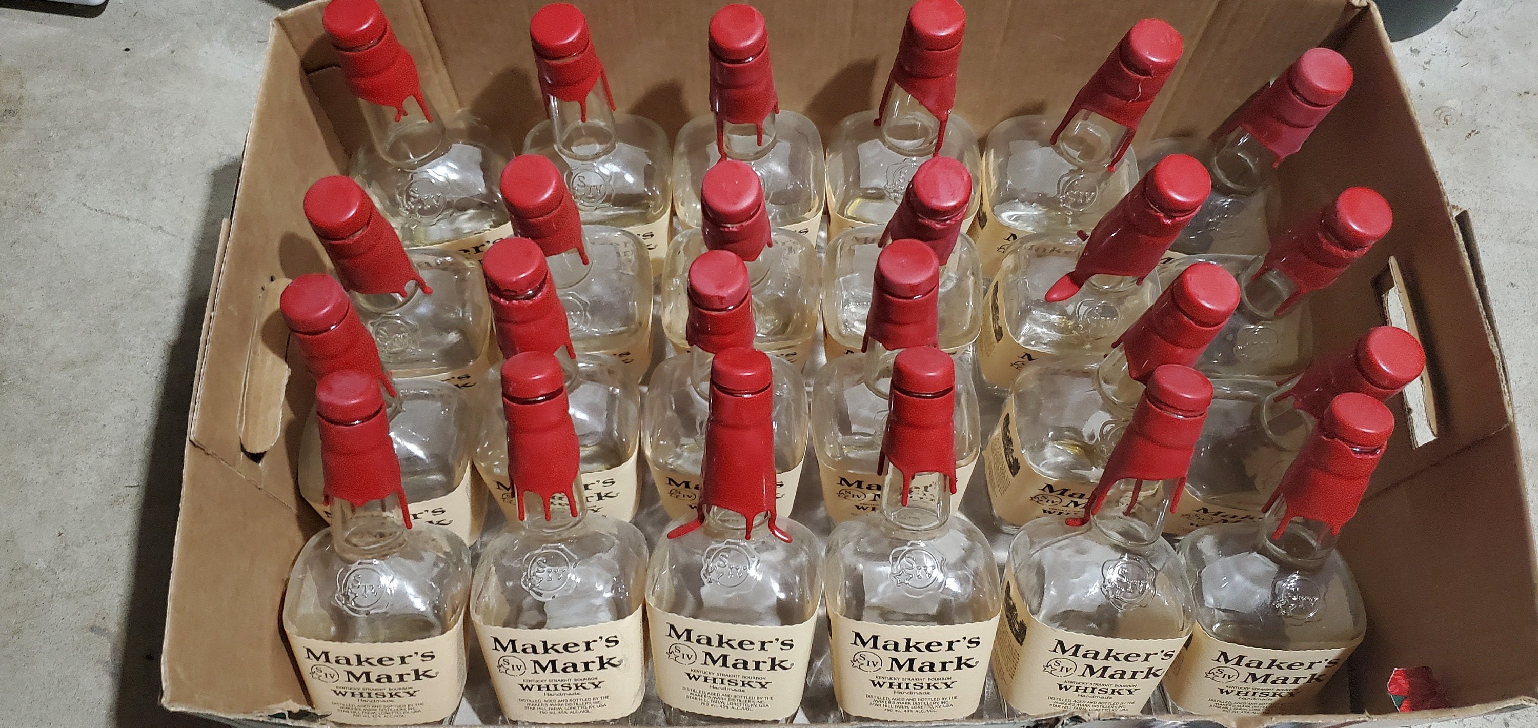 Empty Maker's Mark Bottles