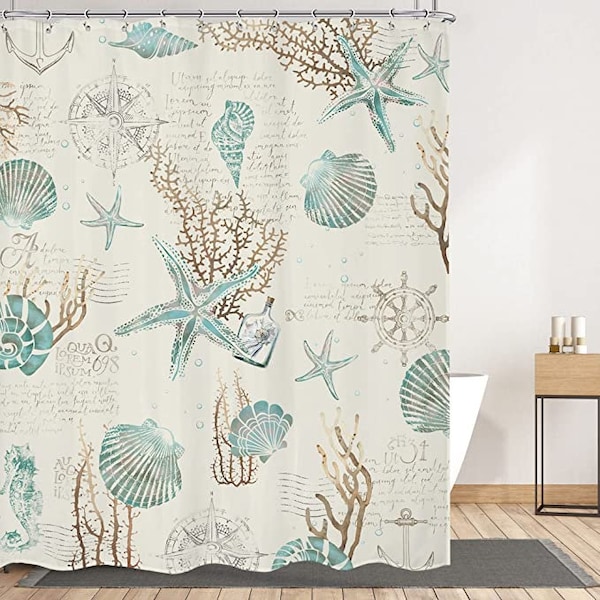 Beach Shower Curtain Etsy