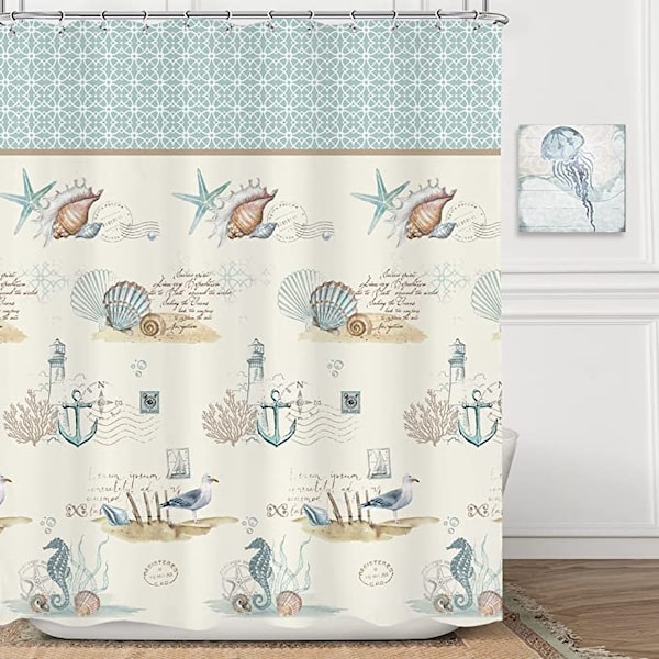 Beach Shower Curtain Etsy