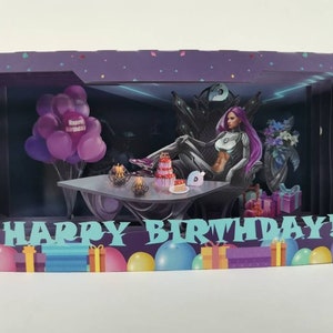 Birthday card (Female character) - fitness themed