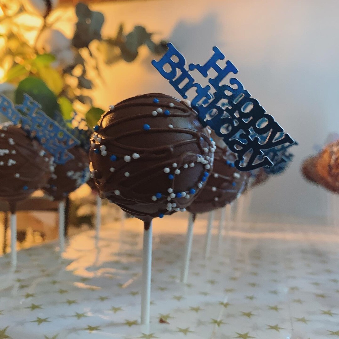 Custom Mini Tag Pop Sign Cake Pops /mini Donut Pops ( 12 Pieces ) - Etsy