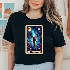 Sternzeichen Skorpion Shirt, Astrologie, Tarot, Esoterik Geschenk, Retro Shirt