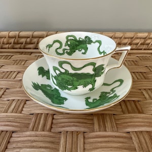 Wedgwood Chinese Tigers green tea cups and saucers