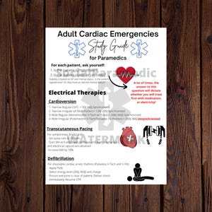 Cardiac Emergencies - Study Guide for Paramedics