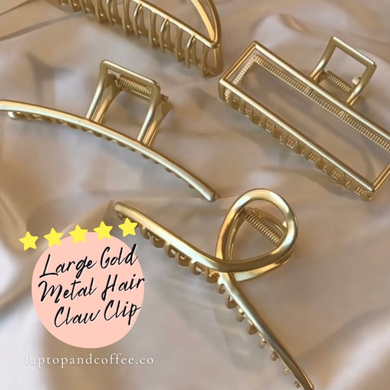 Large gold hair clip online
