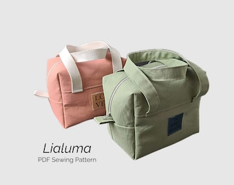 PDF Schnittmuster und Nähanleitung Boxy Bag Amelie mit Henkeln, Box Bag, Kosmetiktasche, Wolltasche, Universaltasche, Spielzeugtasche