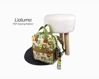 PDF Schnittmuster und Nähanleitung Rucksack Little Lialuma, Kinderrucksack, Sewing Pattern, Bag Pattern, Kindergarten Rucksack