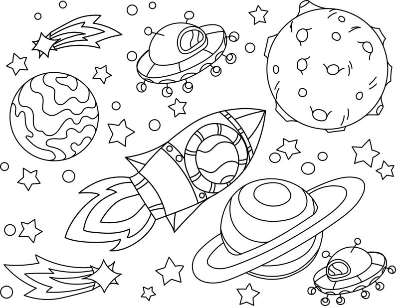 10 Printable Coloring Pages for Kids Etsy