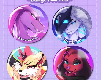 Pokemon I Kindred, Loveander, Cherry e Belzebù I Badge 44 mm