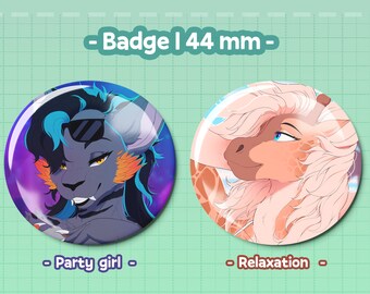 Other OC I Party girl et relaxation I Badge 44 mm