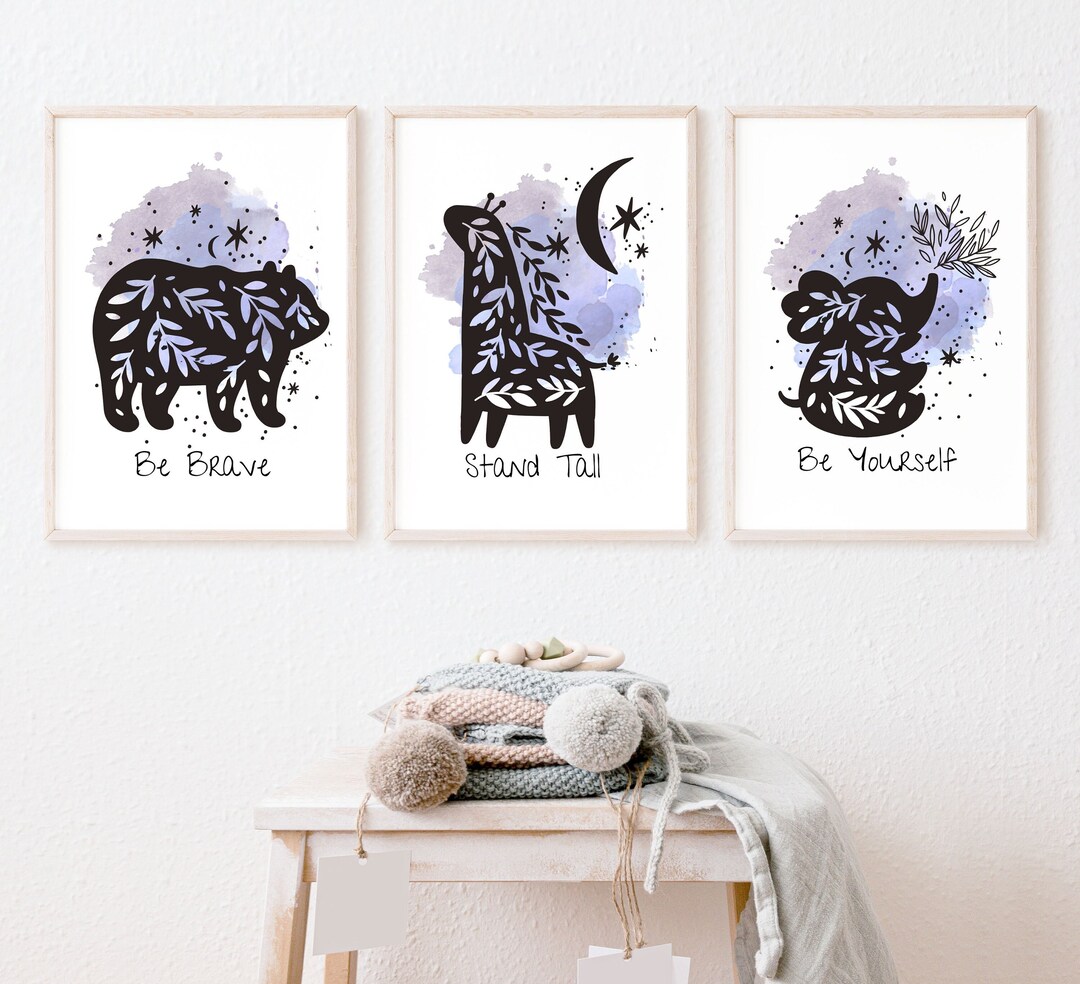Nursery Printable Animal Nursery Decor Cute Nursery Wall Art Nursery ...