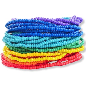 7 Chakra Bracelet Set – Stackable Stretch Bracelets in Chakra Colors, Energy Healing Jewelry, Spiritual Grab Bag