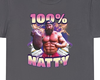 Liver King Bootleg Oversized Tee | 100 Percent Natty Gym Shirt | Primal Diet Funny Meme Vintage Tshirt