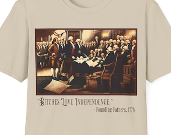 Koszulka Bitches Love Independence Founding Fathers | Koszulka Patriotic Independence Day 1776 | Koszulka Founding Fathers 4th of July