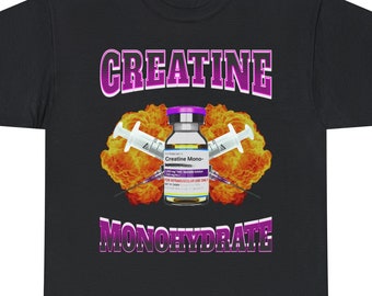 Oversized Gym Creatine Shirt | Funny Tren Tee | Training Pump Cover Tshirt