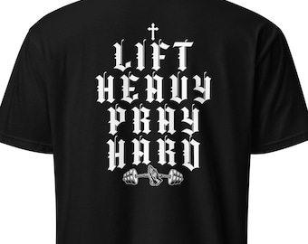 Koszulka do ćwiczeń „Podnieś ciężar, módl się ciężko”: Christian Gym Motivation Pump Cover