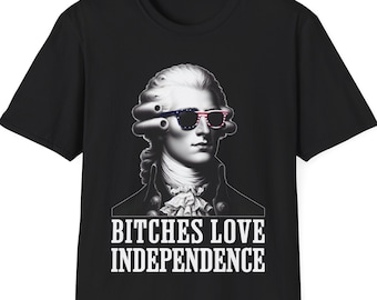 Hündinnen Liebe Unabhängigkeit jefferson Tshirt | Unabhängigkeitstag 1776 T-Shirt | 4. Juli Thomas Thomas jefferson Shirt