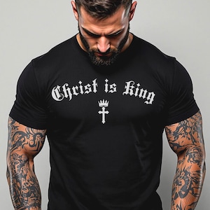 Christ Is King Gym Shirt: Christian Gym Rat Cotton Tee