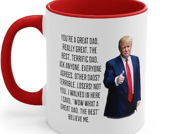 Best Dad Trump Approved Kaffeetasse 11oz | Lustige Trump Dad Keramiktasse | Geschenk für Papa Trump Lustige Trinkbecher