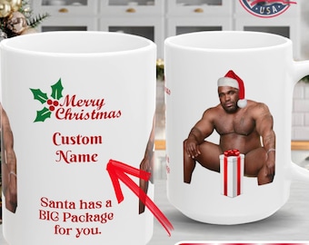 Barry Wood Meme Personalized Christmas Gift Mug. Dirty Prank Barry Sitting on a Bed Gag Gift. Present for BBC Big Package Lover