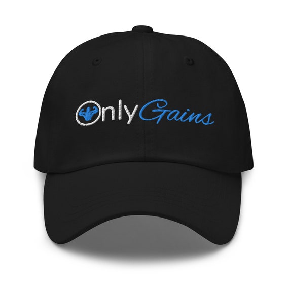 Only Gains Workout Hat Mens Parody Dad Hat Funny Gym Lifting Cap 