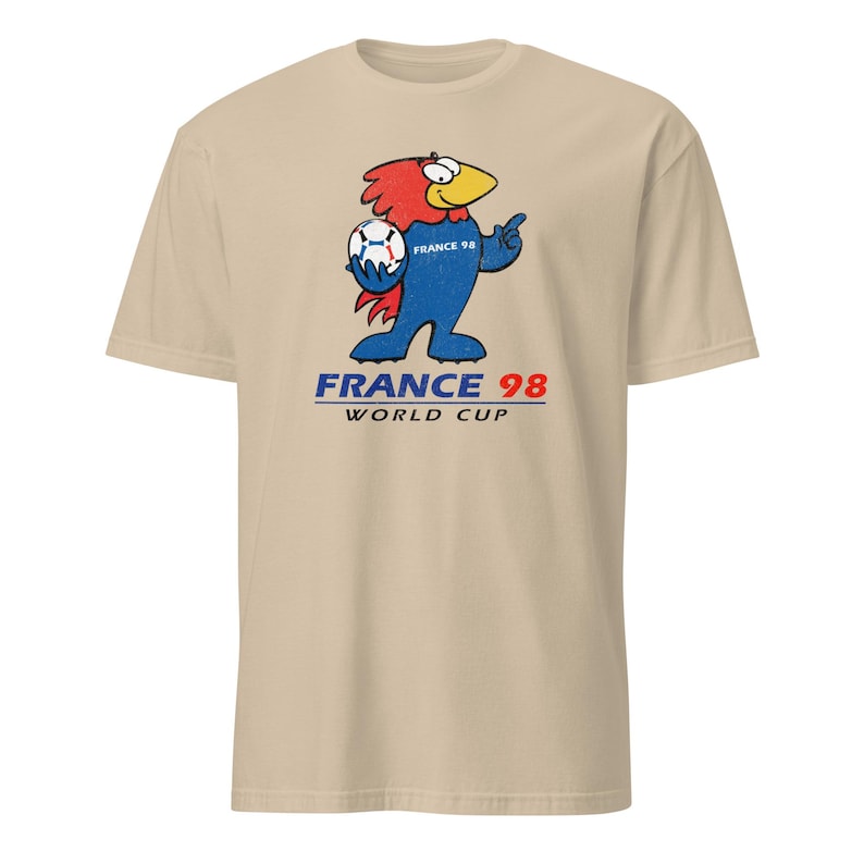 Retro Vintage France 98 World Cup Soccer Shirt | Retro Distressed Football Mundial 1998 Tshirt