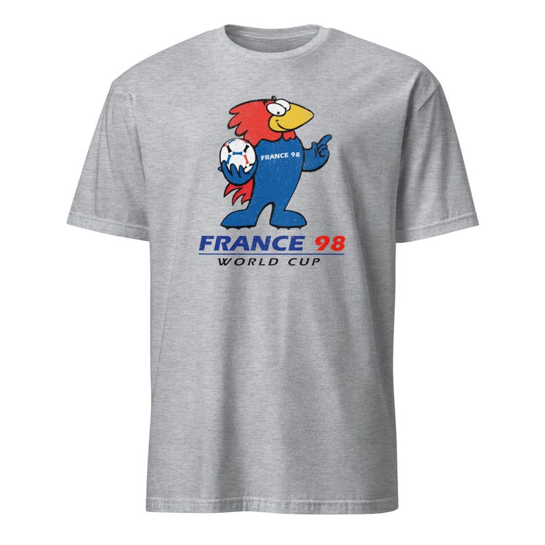 Retro Vintage France 98 World Cup Soccer Shirt | Retro Distressed Football Mundial 1998 Tshirt