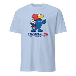 Retro Vintage France 98 World Cup Soccer Shirt | Retro Distressed Football Mundial 1998 Tshirt