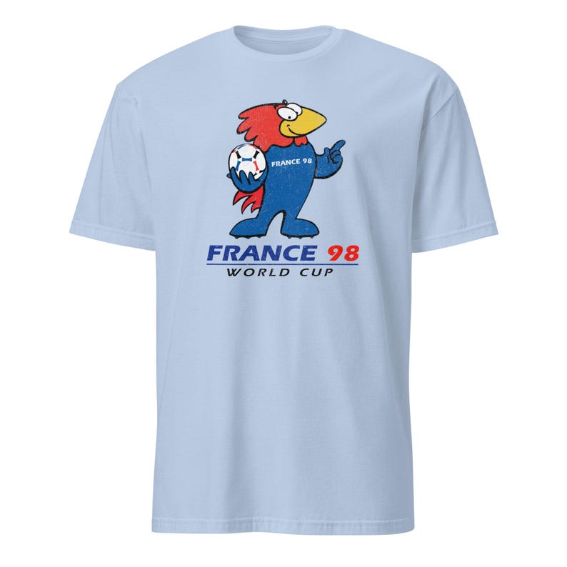 Retro Vintage France 98 World Cup Soccer Shirt | Retro Distressed Football Mundial 1998 Tshirt