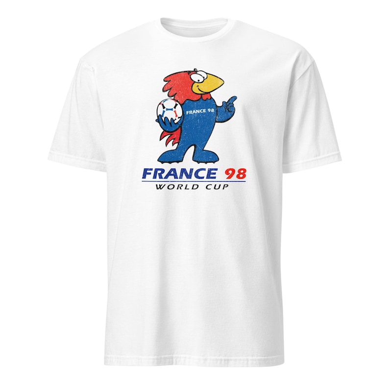 Retro Vintage France 98 World Cup Soccer Shirt | Retro Distressed Football Mundial 1998 Tshirt