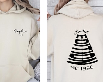 Limited Edition Hoodie, 50. Geburtstag Hoodie, personalisierter Hoodie, 40. Geburtstag Hoodie, 1976 Hoodie, 1966 Hoodie, 1986 Hoodie, 1996 Hoodie