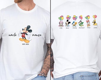 Uncle Mouse Shirt, Custom Uncle Shirt, Fathers Day Shirt, Disney Uncle T shirt, New Uncle Gift, Funny Uncle Tee, Personalised Uncle
