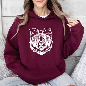 Mama Bear Hoodie, Funny Mum Hoodie, Mom Christmas Gift, Mum To Be Gift, New Mum Gift, Mothers Day Top, Mother Birthday Gift, Cute Mummy Gift image 3