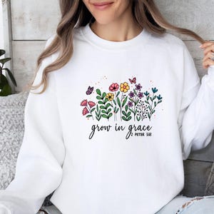Religious Sweatshirt, Jesus Sweater, Bible Verse Jumper, Spiritual Sweater, Christian Sweatshirt, Inspirational Sweater, Faith Sweatshirt image 1
