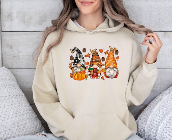 Fall Gnome Hoodie, Halloween Hoodie, Halloween Gnome, Fall Hoodie, Fall Gnome Jumper, Cute Fall Hoodie, Fall Pumpkin Hoodie