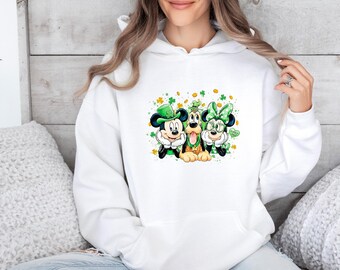 Disney Irish Hoodie, Mickey Mouse St Patrick's Day Hoodie, Irish Day Jumper, Lucky Season Top, Kids St Patty's Pullover