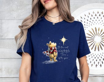 It's the Most Wonderful Time of the Year Shirt, Winnie Christmas Shirt, Christmas Eve T-shirt, Pooh Christmas Tee, Winnie The Pooh Xmas Tee